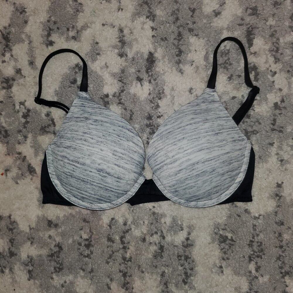 VS Pink Black and Gray Bra || 32C